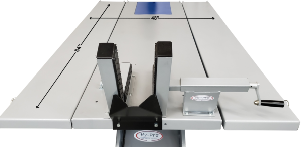 Hy-Pro SL-4884 utility vehicle lawn mower lift table with dimensions