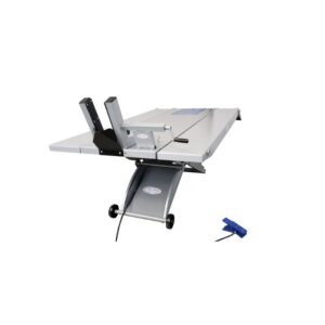 Hy-Pro SL-4884 motorcycle lift table with full length side extensions and cycle vise