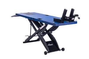 SL-3090 Motorcycle Lift Thunder Blue Cycle Vise - Left Side