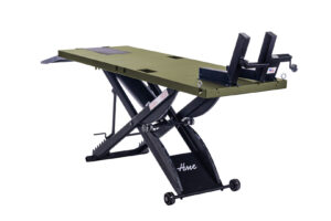 SL-3090 Motorcycle Lift Olive Drab Cycle Vise - Left Side