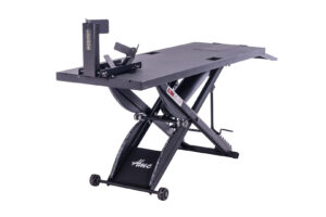 HMC American Made SL-3086 Motorcycle Lift with Condor Wheel Chock in Matte Black Right Side