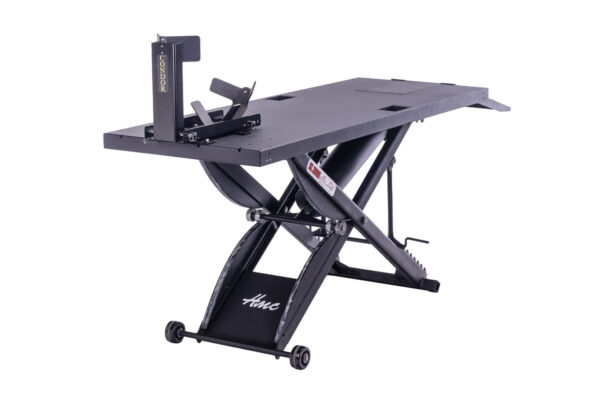 HMC American Made SL-3086 Motorcycle Lift with Condor Wheel Chock in Matte Black Right Side