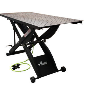 Adjustable height welding layout table