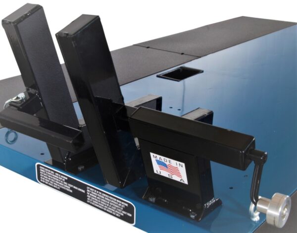 HMC CV-2049 cycle vise. American Made. Rigid and strong way to secure your bike to the lift table.