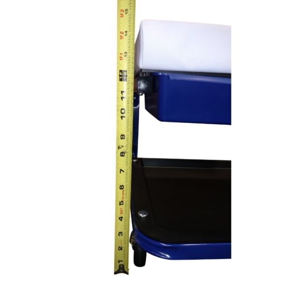 Hy-Pro Shop Seat with an ideal height and excellent rolling ability. Tool tray and pullout drawer included.