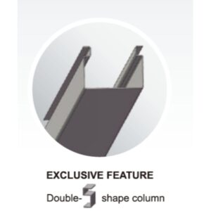 Amgo double s column structure used on the 408 and 409 storage lifts.