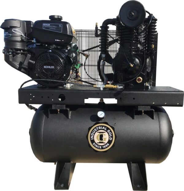 Industrial Gold Kohler Gas Engine Air Compressor