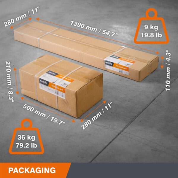 Martins 30 Ton Axle Jack Packaging