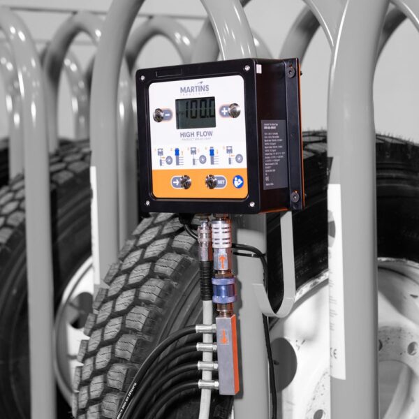 Martins MW-60-4Way tire inflator. For tire shops and wheel service. Tire inflation