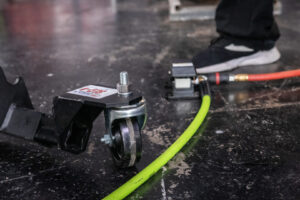 HMC SLC-4 Caster system for moving a motorcycle lift table around the shop