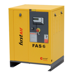 firstAir FAS06 Air Compressor with enclosure. Rotary Screw with 26 CFM and 7.5 HP