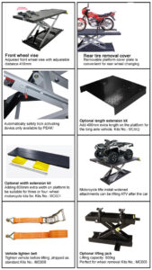 Amgo MC-1200 motorcycle lift multi product images