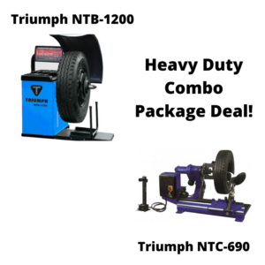 Triumph heavy duty truck tire changer and balancer combination package deal