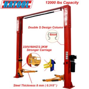 KT-M1200 12,000 lb. capacity two post clear floor lift