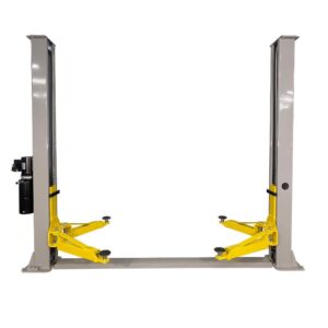 Triumph 9,000 lb. floor plate car lift gray and yellow