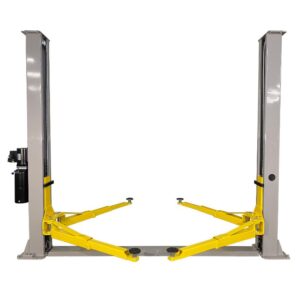 Triumph 9,000 lb. floor plate car lift gray and yellow
