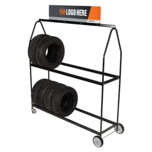 Martins MTD-72 mobile tire display rack for storage and promoting your tire inventory.