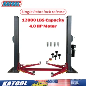 KaTool KT-H120D 12000 lb base plate heavy duty truck car lift.