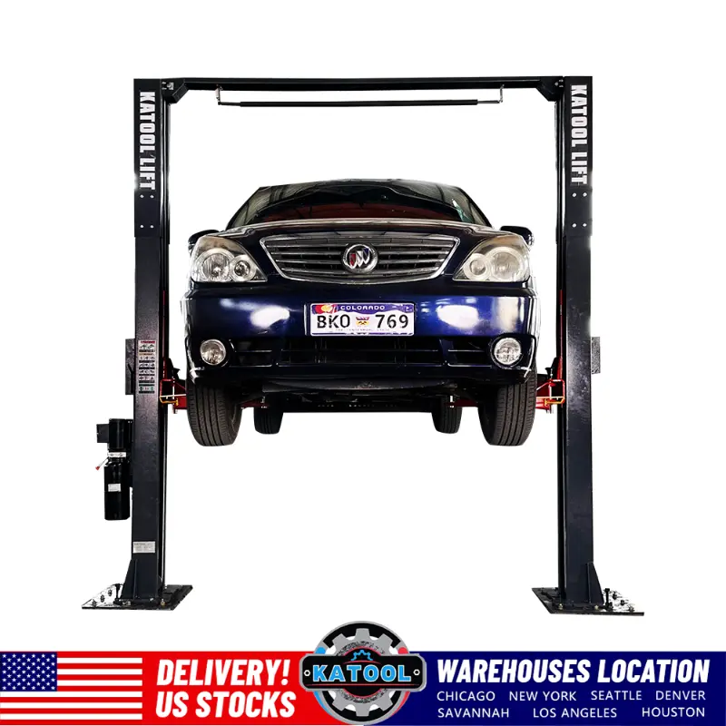 KaTool KT-AM1200SD Hydraulic Car Hoist. 12,000 lb capacity clear floor car lift.
