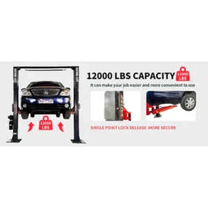 KaTool KT-AM1200SD Hydraulic Car Hoist. 12,000 lb capacity clear floor car lift.