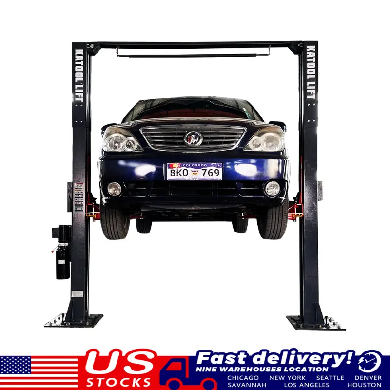 KaTool KT-AM1200SD Hydraulic Car Hoist. 12,000 lb capacity clear floor car lift.