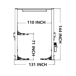 KaTool KT-AM1200SD Hydraulic Car Hoist. 12,000 lb capacity clear floor car lift.