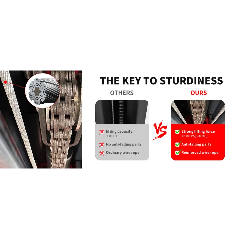 KaTool KT-AM1200SD Hydraulic Car Hoist. 12,000 lb capacity clear floor car lift.