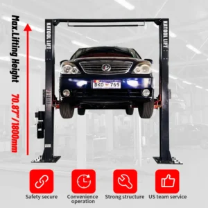 KaTool KT-AM1200SD Hydraulic Car Hoist. 12,000 lb capacity clear floor car lift.