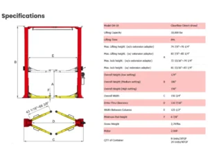 AMGO OH-18 Heavy Duty hydraulic two post hoist