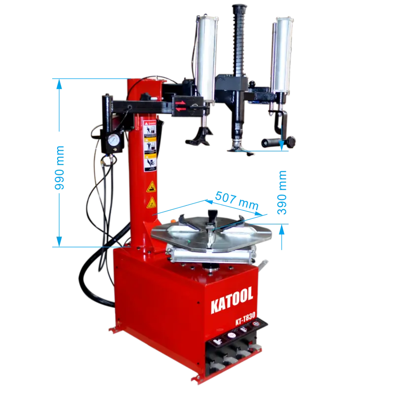 KaTool KT-T830 Tire Changer with bead setter and bead breaker plus dual assist arms.