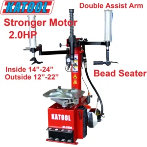 KaTool KT-T830 Tire Changer with bead setter and bead breaker plus dual assist arms.