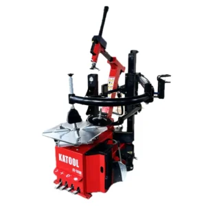KaTool KT-T850 Tire Changer with tilt back column, bead breaker, and integrated bead blaster.